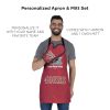 [Personalization Only] Official NFL 49ers Personalized Apron and BBQ Mitt Set